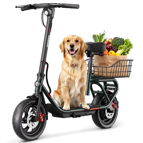 HOVSCO 12" Electric Scooter, 30 Miles Range, Max 20mph Speed, Peak 700W Brushless Motor, Dual Disc Brake, Folding E Scooter with LCD Display & App Control, Commuter Scooter for Adults