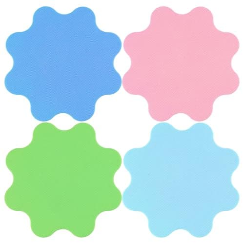 4 Pcs Rubber Jar Opener Grippers, Jar Opener Gripper Pad Non Slip Silicone Jars Openers Multi-Purpose Bottle Openers Gripper Pads Colorful Bottle Lid-Opener for Opening Lids, Cans & Bottles