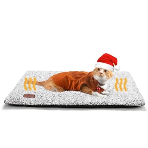 Self Warming Cat Bed Self Heating Cat Dog Mat 29.1 x 18.9 inch Extra Warm Thermal Pet Pad for Indoor Outdoor Pets with Removable Cover Non-Slip Bottom Washable