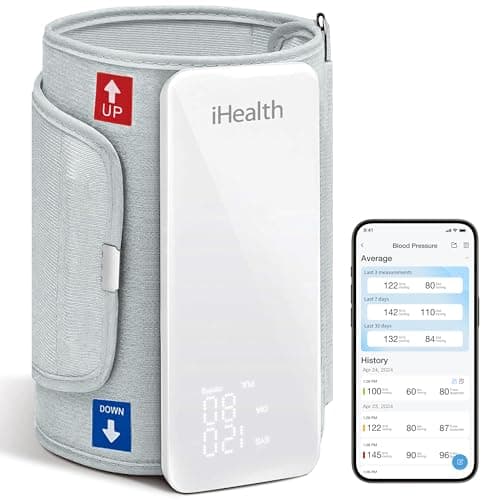 iHealth Neo Wireless Blood Pressure Monitor, Upper Arm Cuff, Bluetooth Blood Pressure Machine, Ultra-Thin & Portable, App-Enabled for iOS & Android