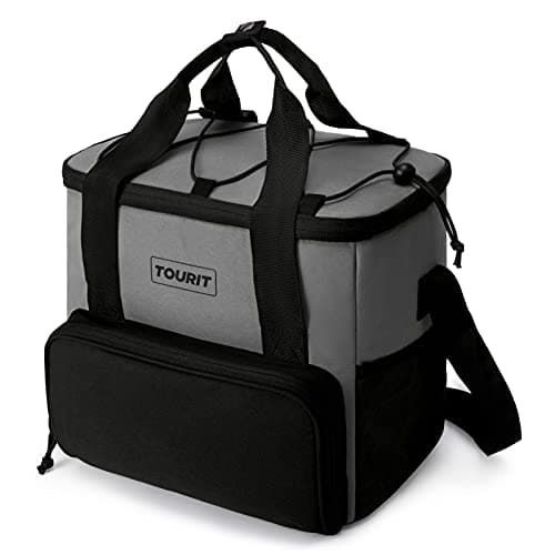 TOURIT Cooler Bag 24-Can Insulated Soft Cooler Lunch Coolers Portable Cooler Bag 14.6L for Picnic, Beach, Work, Trip, Daily,Grey