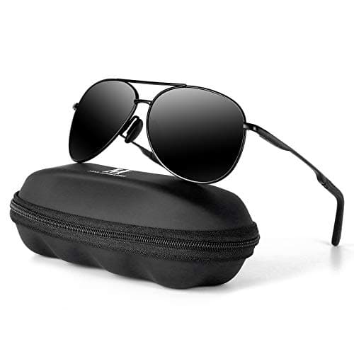 Aviator Sunglasses for Men Polarized Women UV Protection Lightweight Driving Fishing Sports Unisex glasses MX208 Black Frame Lens
