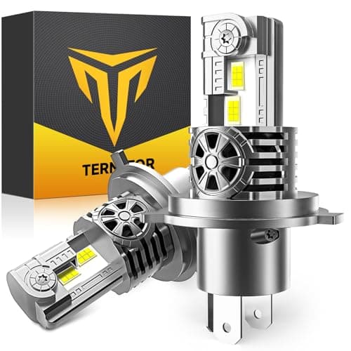 Best Automotive Headlight Bulbs #3 from Termitor Termitor Latest H7/H7LL Bulbs, 50,000LM 900% Brightness, 6500K White Super Bright, 1:1 Halogen Size, 6500 Cool White H7 Fog Lights, No Adapter Required, Easy Install, Non-Polarity, Pack of 2