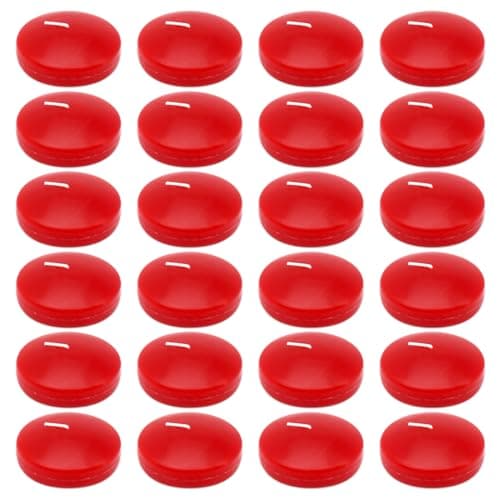 6 Hour 2 Inch Red Burgundy Floating Candles, Small Unscented Dripless Pool Water Wax Floating Candles for Cylinder Vase, Centerpiece at Wedding, Party, Pool, Holiday, 24 Packs