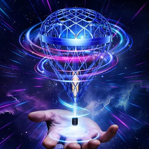 Best Flying Discs #9 from Flystars Flystars Flying Bouncing Toys, Next-Gen Pro 2025 Cosmic Globe Flying Orb Ball Motion-Control Hover Spinner with 3D Flips, Cool Interactive Gift Toy for Kids 6+ Boys Girls Teens(Blue-S)