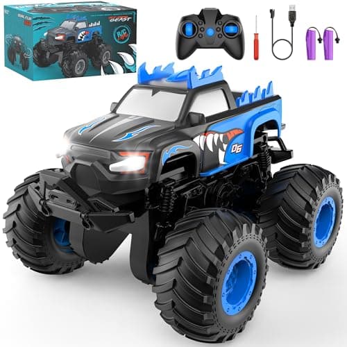 Remote Control Car, 20km/h All Terrain Monster Tuck Toys with Upright Driving and 360° Rotation, Remote Control Tuck with Auto Demo, 2.4Ghz Rc Car, Monster Trucks for Boys and Girls 3+ 4-7 8-12