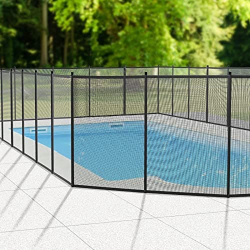 VINGLI Swimming Pool Fence for Ground and Above Pool Safety Fencing, Black (4×72FT)
