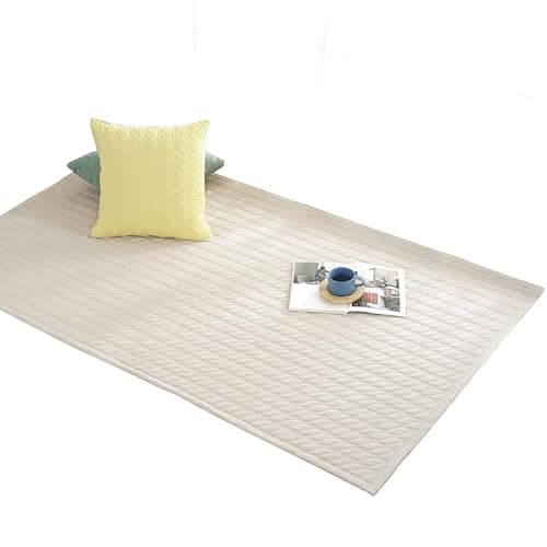 Thick Cotton Yoga Mat 100% Organic Natural Yoga Rug Fitness Rug with Bag for Exercise, Workout Washable 78.8 inches X 27.5 Inches (cotton)