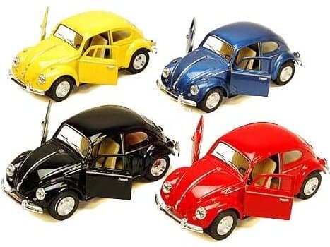 KiNSMART 1967 Volkswagen Classic Beetle 5inch 1:32Scale Die Cast Metal Model Toy Cars SetOf4