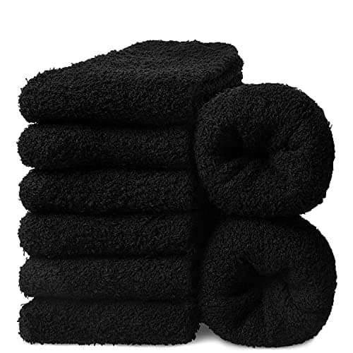 YSense 6 Pairs Mens Fuzzy Socks Winter Slipper Fleece Socks Men