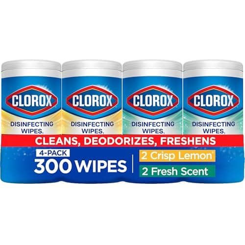 Clorox Disinfecting Cleaning Wipes Variety Pack, 75 Count Each, Pack of 4 (Package May Vary)