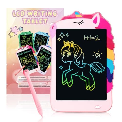 Unicorn Toys LCD Writing Tablet for Girls Kids, Colorful Toddler Toys Drawing Board, Educational Kid Toys Doodle Pad Toys for 3 4 5 6-12 Years Old Girls Boys Birthday Party Christmas Gift, 8.5 Inch