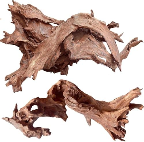 Jorewood Natural Aquarium Driftwood for Fish Tanks & Reptile Terrariums – Safe Fish Tank Decorations, Unique Twisted Branches 2-Piece 10-14 Inch Low Tannin, Easy to Sink