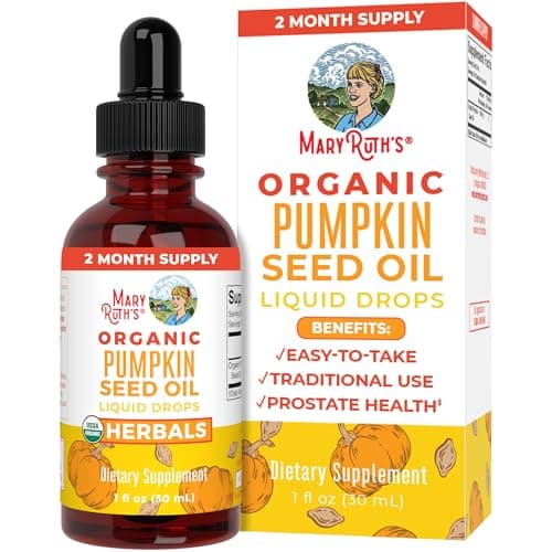 MaryRuth Organics Pumpkin Seed Oil Cold Pressed | 2 Month Supply | USDA Organic Pumpkin Seed Liquid Drops for Men and Women | Urinary Health in Men | Sugar Free | Vegan | Non-GMO | 60 Servings