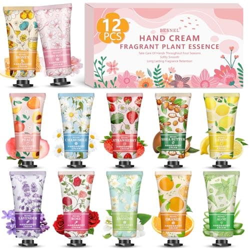 12 Pack Hand Cream Gifts Set,Stocking Stuffers for Women,Teengirls, Christmas Gifts Set,Bulk Mini Moisturizing Hand Lotion Travel Size for Dry Cracked Hands,Teacher Appreciation Gifts,Bridesmaid Gifts
