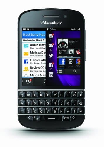 BLACKBERRY Q10 16GB BLACK QWERTY KEYBOARD TOUCH FACTORY UNLOCKED MODEL NO : RFN81UW (2G & 3G 800/850/900/1900/2100 & 4G LTE 800/900/1800/2600) (Renewed)