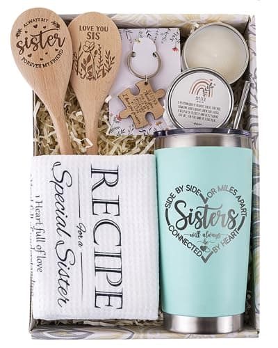 ELEMENU Sisters Gifts from Sister, Sisters/Sister in Law Birthday Christmas Mothers Day Valentines Day Gift Basket