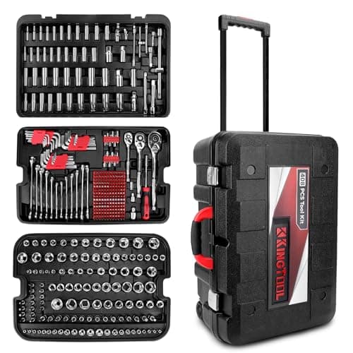 KingTool 408-Piece Mechanic Tool Set - Socket Set with Heavy Duty Tool Box Storage Case for Home, Automotive, Bike Projects