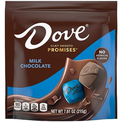 DOVE PROMISES Milk Chocolate Christmas Candy, 7.61 oz Resealable Bag (Pack of 8)