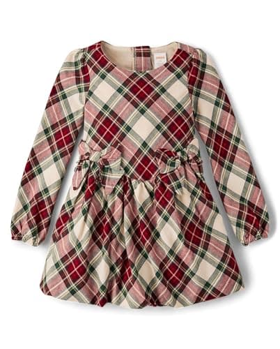 Gymboree,Girls,and Toddler Holiday Dressy Dresses,Holiday Plaid Bubble,5 Years
