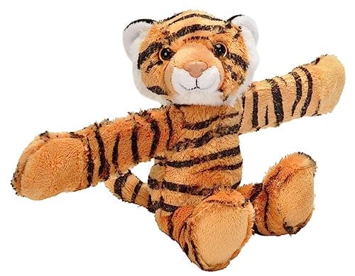 Wild Republic Huggers, Tiger Plush Toy, Slap Bracelet, Stuffed Animal, Kids, 8 inches