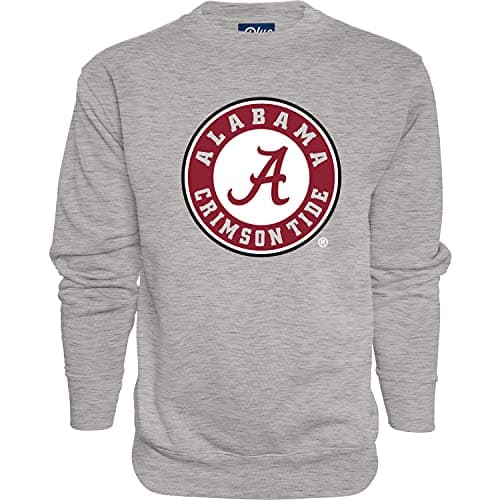 Blue 84 Men's Alabama Crimson Tide Crewneck Sweatshirt Gray Icon, Gray, X-Large