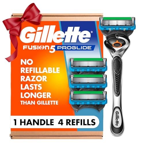 Gillette Fusion ProGlide Razor for Men, Handle + 4 Blade Refills, Holiday Gifts for Men