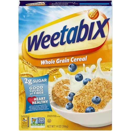 Weetabix Biscuits Whole Grain Cereal, Lightly Sweet Whole Grain Wheat Biscuits, Delicious as Part of Breakfasts or Snacks, 14 OZ Box