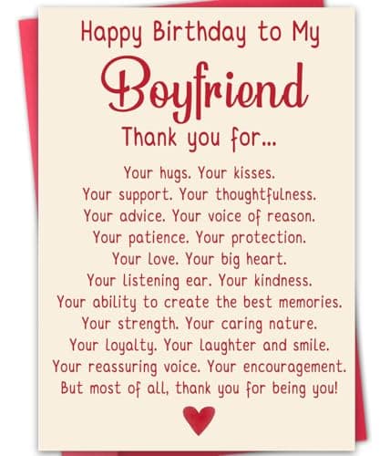 ATTLVV Happy Birthday Card & Gifts for Boyfriend,Funny Birthday Card for Boyfriend,Romantic Birthday Gifts for BF,Happy Bday Card