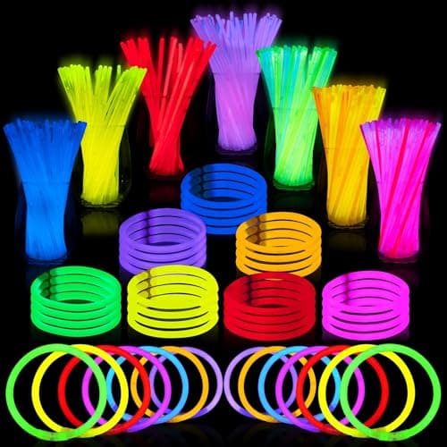 JOYIN 144 Pcs Glow Sticks Bulk 8" Glowsticks, Party Favor Glow Stick Bracelets Necklaces, Glow in the Dark Party Favors, Easter, Christmas, Halloween Party Supplies Pack