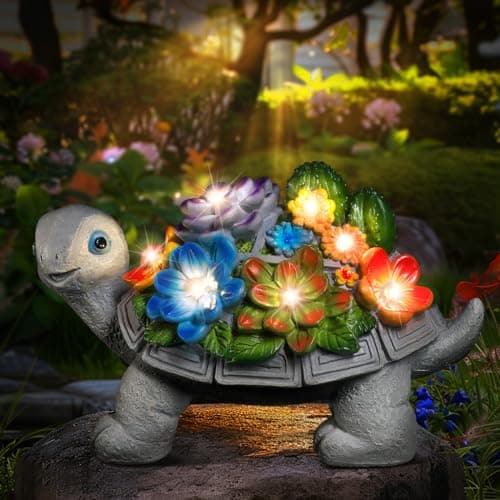 Linkax Mothers Day Mom Gifts for Mothers Grandma Wife Daughter, Turtle Statues Solar Lights Outdoor Garden Decor for Outside Yard Patio Front Porch Balcony Home, Birthday Easter Gifts for Adults Women