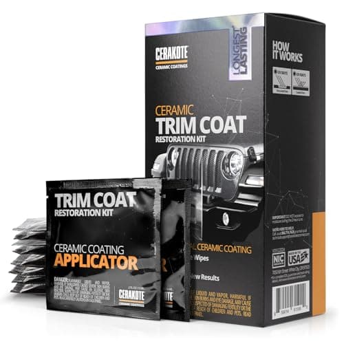 Best Plastic Restorers #7 from CERAKOTE CERAKOTE® Ceramic Trim Coat Kit - Quick Plastic Trim Restorer - Ceramic Coating Guaranteed Restoration to Last Over 200 Washes – A Ceramic Coating, Not a Dressing