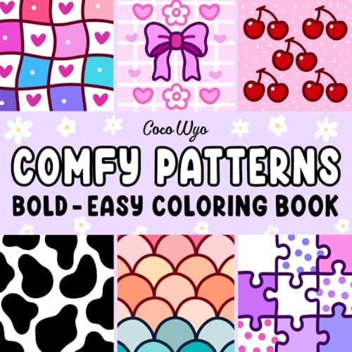 Comfy Patterns: Coloring Book for Adults and Kids, Bold and Easy, Simple and Big Designs for Relaxation Featuring Lovely Cozy Pattern and Mandala (Bold & Easy Coloring)