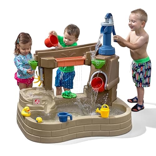 Step 2 Pump & Splash Discovery Pond Water Table, Kids Water Sensory Activity Pool, Summer Outdoor Toys, 10 Piece Toy Accessories, For Toddlers 2+ Years Old