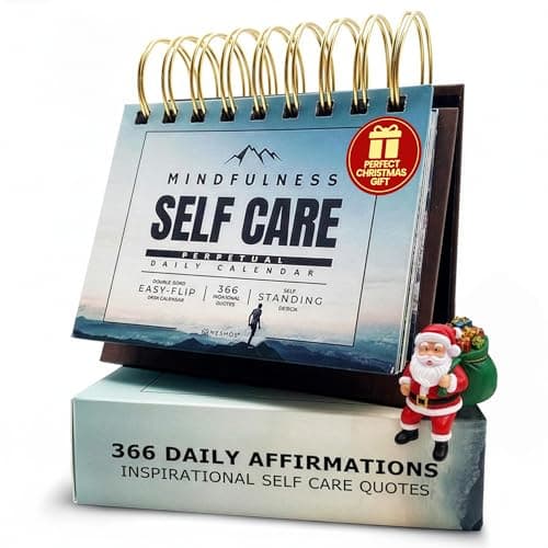 MESMOS 366 Mindfulness Self Care Quotes Daily Motivational Calendar, Inspirational Christmas Gifts for Men, Office Decor for Men and Women, Office Gifts Desk Accessories, Stress & Anxiety Relief Items