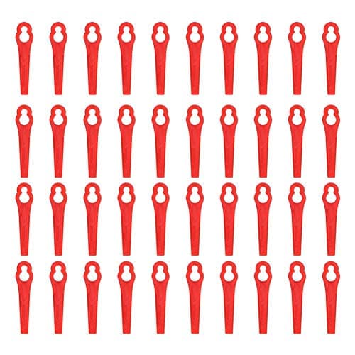 Fdit 40pcs Plastic Blade Set Replacement Blade for Cordless Grass Trimmer Strimmer