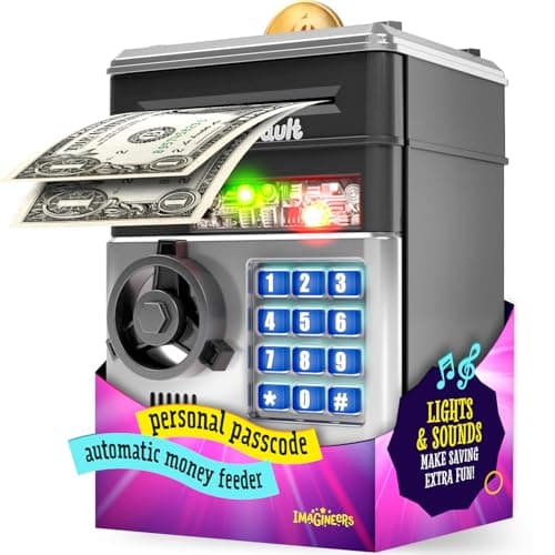 Piggy Bank for Kids - Electronic Money Saving Box w/Code- ATM Safe - Toy Coin Bank - Christmas Boys Toys for Age 3, 4, 5, 6, 7, 8, 9 - Birthday Gifts for 8, 9, 10, 11, 12 Year Old Boy and Girl