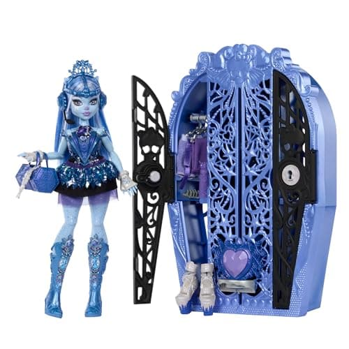 Monster High Skulltimate Secrets Doll & Accessories Set, Monster Mysteries Abbey Bominable with Dress-Up Closet & 19+ Surprises Including Clothes