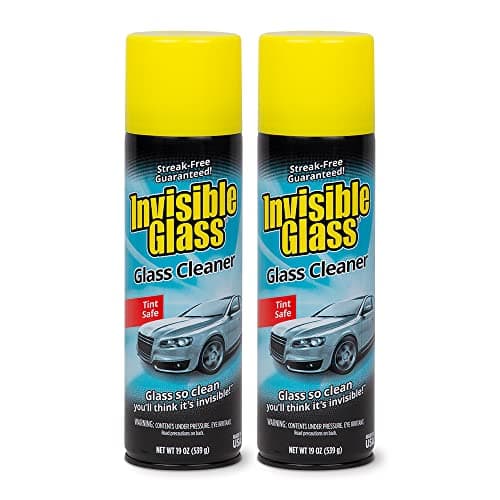 Invisible Glass 91164-2PK Premium Aerosol Glass Cleaner Spray for Car Windshields and Windows, Automotive and Home Window Cleaner, Streak-Free, Ammonia-Free, Tint-Safe – 19 oz (Pack of 2)
