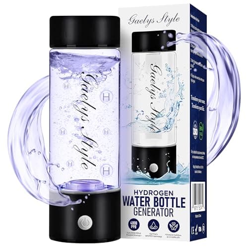 Gaelys Style Hydrogen Water Bottle 2025, UP to 4000 PPB, Hydrogen water Bottle Generator in 3 Minutes, Portable Rechargeable with SPE/PEM Technology, Hydrogen Water Machine, for Home Office Travel Gym