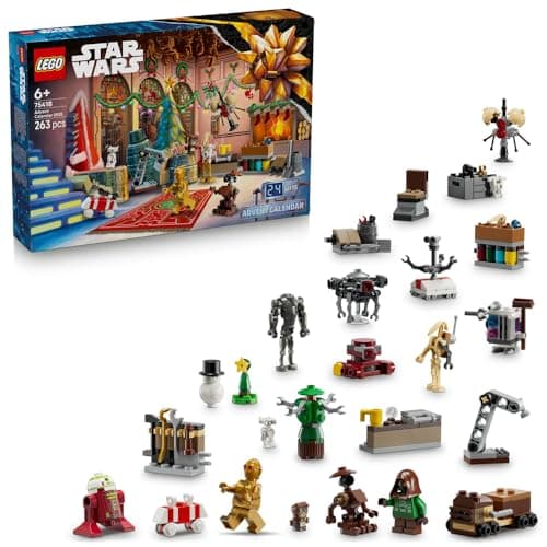 Lego 75418 Star Wars Advent Calendar 2025 Toy Birthday Present Blocks Educational Toys for Boys Girls Children 6 Years 7 Years 8 Years 9 Years Old Pretend Play Doll