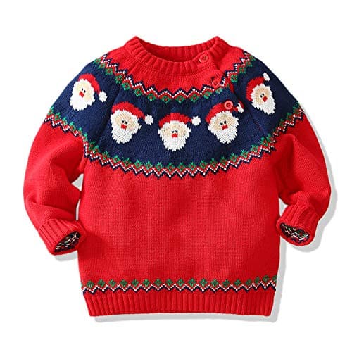 Baby Toddler Boys Girls Sweater Knit Christmas Sweatshirt Little Kids Pullover Cotton Winter Warm Tops Coat Clothes