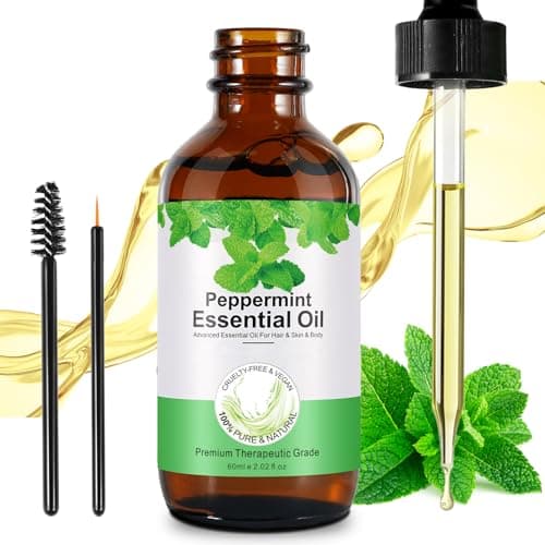 Peppermint oil for Hair - Peppermint Essential Oil, 100% Pure and Natural Oil for Hair Growth and Diffuser with Dropper