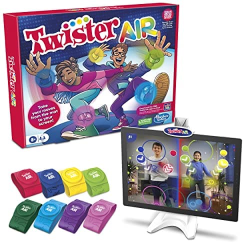 Twister Air Game | AR App Play Game with Wrist and Ankle Bands | Links to Smart Devices | Active Party Games for Kids and Adults | Ages 8+ | For 1+ Players