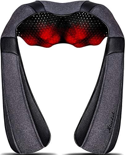 Mirakel Neck Massager for Pain Relief Deep Tissue, Shiatsu Shoulder & Back Massager with Heat - Ergonomic Design Massage, Electric Kneading Whole Body Massager Christmas Gifts for Women, Men, Dad, Mom