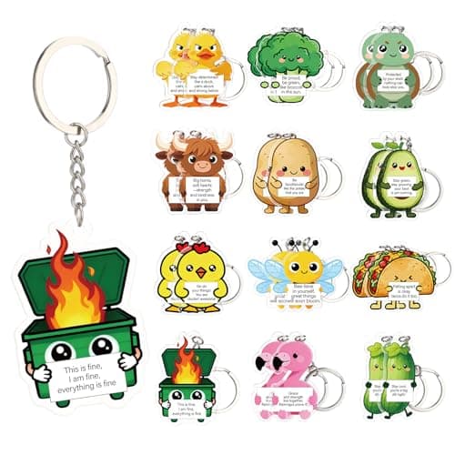 Beeplove 24 pcs Christmas Keychain Bulk Gifts for Coworkers - Group Appreciation Gifts for Employee Office Staff, Small Thank You Gift