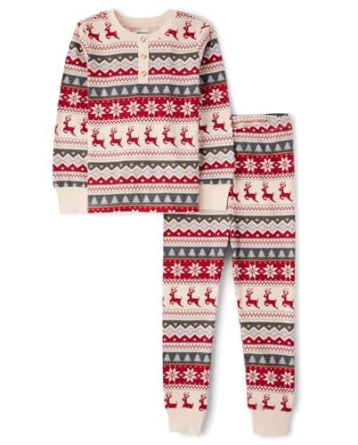 Gymboree,and Toddler Christmas Family Matching Pajamas Gymmies,Reindeer Fairisle,6