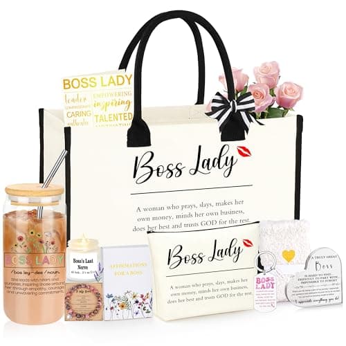 Boss Lady Gifts for Women Boss Gifts for Women Best Bosses Gift for Woman Thank You Appreciation Birthday Office Gift Set for Bosses Feamle 11 Pcs Gift