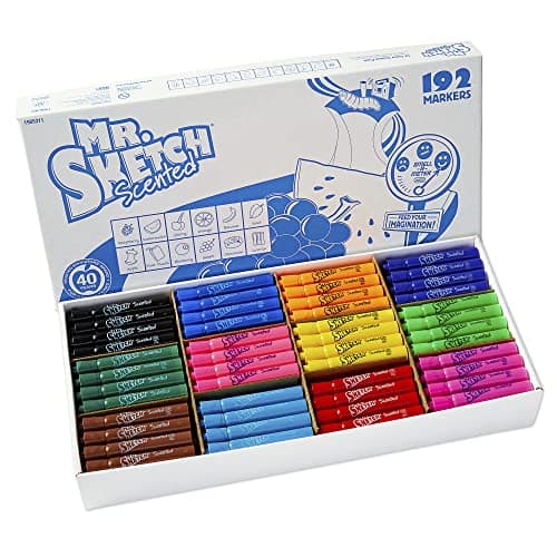 Mr. Sketch® Scented Markers, Class Pack, Assorted Colors, Pack Of 192