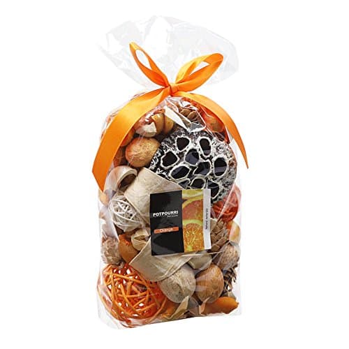 Qingbei Rina Fall Potpourri Bags,Burnt Orange Scented Potpourri Bowl Filler,Autumn Decorative Dried Flower,Harvest Home Fragrance, Farmhouse Bathroom Decor,9.9 oz